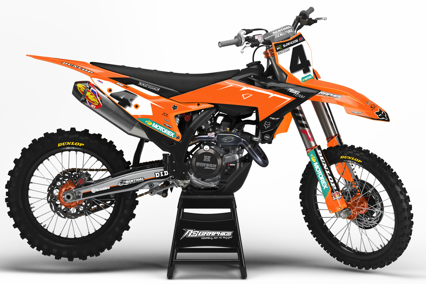 KTM "Slash White/Orange " KIT