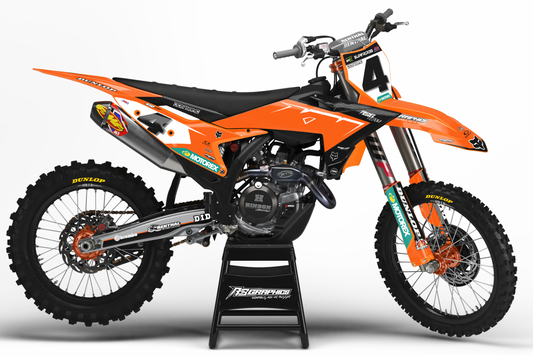 KTM "Slash White/Orange " KIT