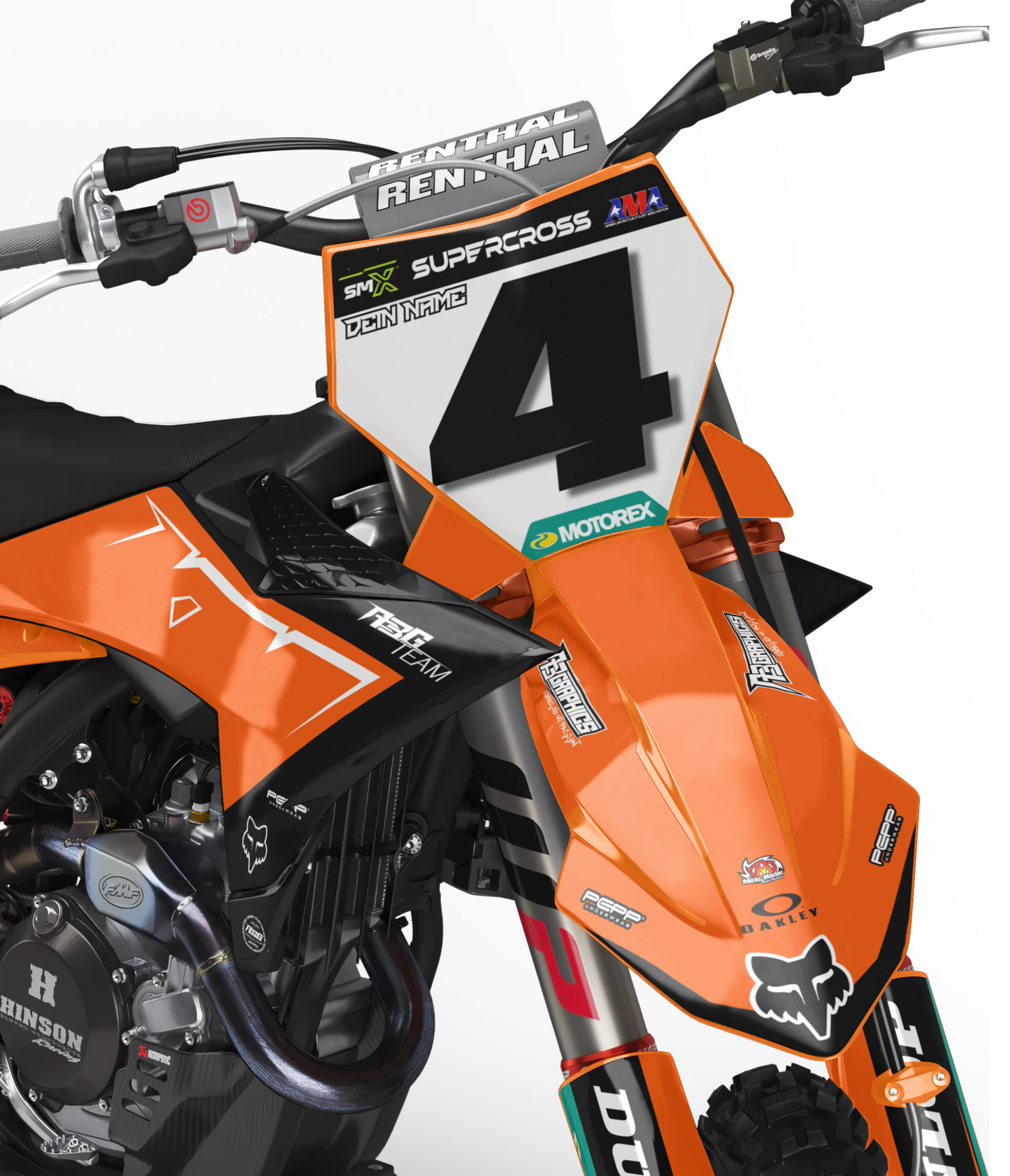 KTM "Slash White/Orange " KIT