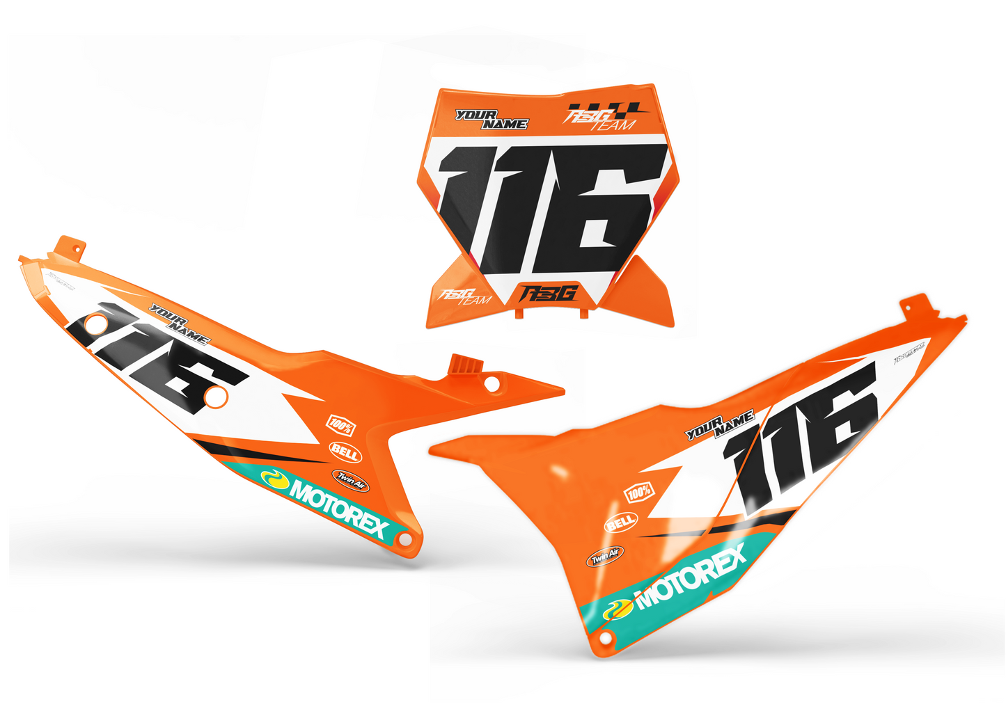 KTM Factory Look Numberplates